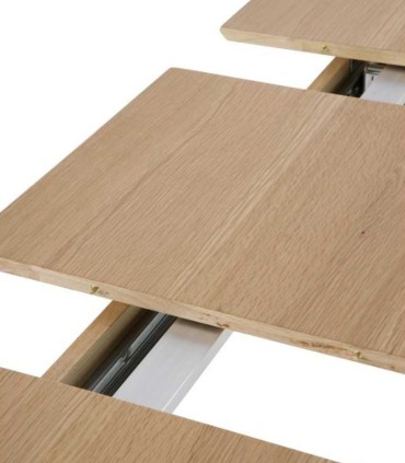 Mesa de Comedor Extensible Automática Chapado Roble Anura