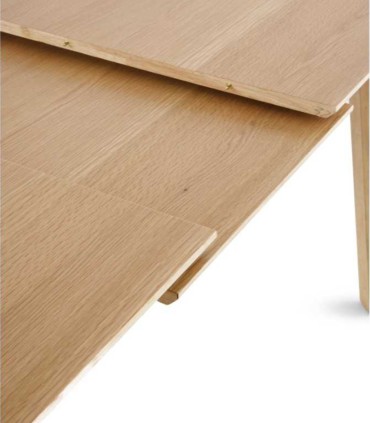 Mesa de Comedor Extensible Automática Chapado Roble Anura de Ambar Muebles