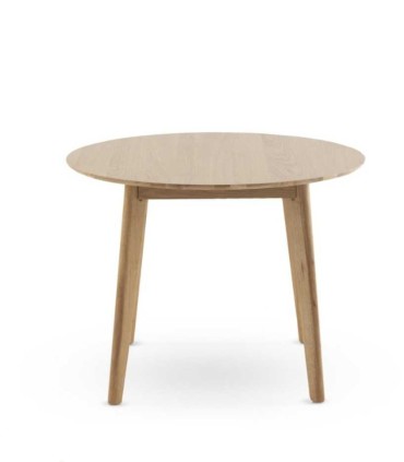 Mesa de Comedor Redonda Roble Natural Anura I, medida 100 cm