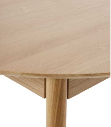 Mesa de Comedor Redonda Roble Natural Anura I, medida 100 cm