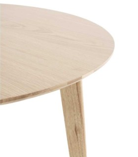 Mesa de Comedor Redonda Roble Natural Anura I, medida 100 cm