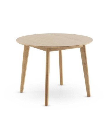 Mesa de Comedor Redonda Roble Natural Anura I, medida 100 cm