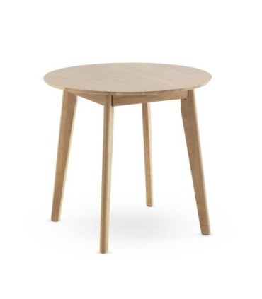 Mesa de Comedor Redonda Roble Natural Anura I, medida 80 cm