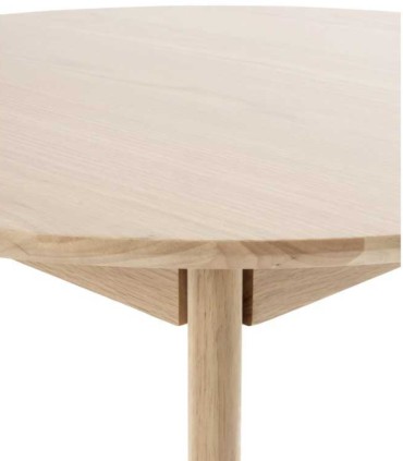 Mesa de Comedor Redonda Roble Natural Anura I, medida 80 cm