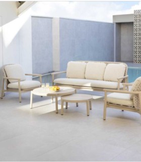 Sillón de Exterior Arena en Aluminio y Fibra Sintética Aurelia
