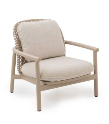 Sillón de Exterior Arena en Aluminio y Fibra Sintética Aurelia