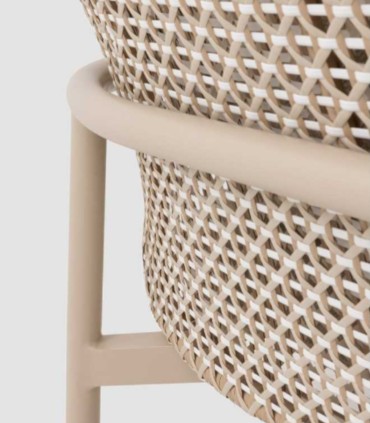 Sillón de Exterior Arena en Aluminio y Fibra Sintética Aurelia