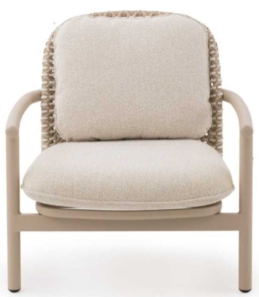 Sillón de Exterior Arena en Aluminio y Fibra Sintética Aurelia