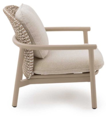 Sillón de Exterior Arena en Aluminio y Fibra Sintética Aurelia