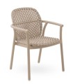 Sillón de Exterior de Aluminio y Fibra Sintética Trenzada con Apoyabrazos Aurelia