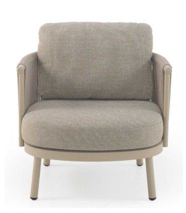 Sillón Lounge de Exterior con Cuerda Trenzada y Cojines Hidrófugos Denia