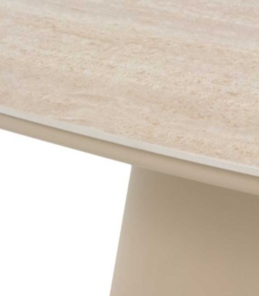 Mesa de Centro de Exterior con Tablero Cerámico Travertino Denia
