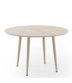 Mesa de Comedor Redonda de Exterior con Cerámica Travertino Denia