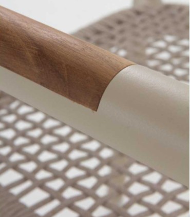 Silla de Jardín y Terraza de Aluminio con Cuerda Trenzada Denia