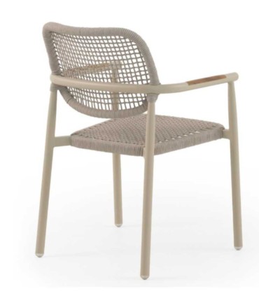 Silla de Jardín y Terraza de Aluminio con Cuerda Trenzada Denia