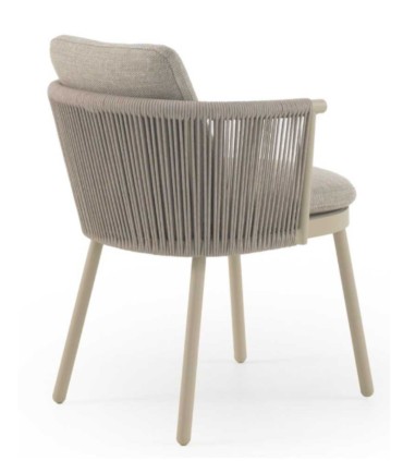 Sillón de Exterior de Aluminio con Cuerda y Cojines Desenfundables Denia