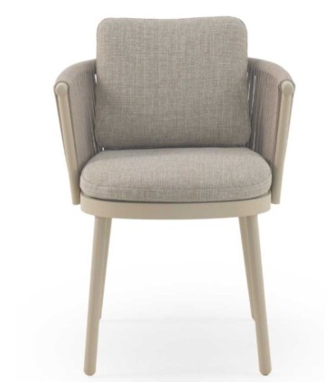 Sillón de Exterior de Aluminio con Cuerda y Cojines Desenfundables Denia