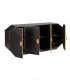 Aparador Negro de Madera con Detalles Dorados Nero