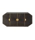 Aparador Negro de Madera con Detalles Dorados Nero