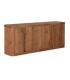 Aparador de Madera de Mango Natural 4 Puertas con Esquinas Redondeadas Mirta de Ambar Muebles