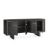 Aparador Negro de 4 Puertas con Detalles Dorados Luxe
