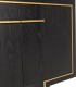 Aparador Negro de 4 Puertas con Detalles Dorados Luxe