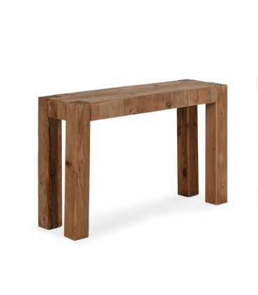Consola de Entrada de Madera Maciza de Pino Recuperado Estilo Rústico Carles