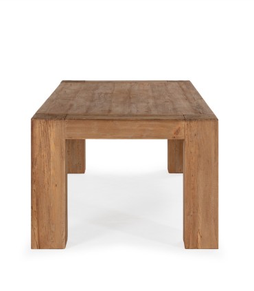 Mesa de Comedor de Madera de Pino Recuperado Leoncio