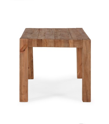 Mesa de Comedor de Madera de Pino Recuperado Leoncio