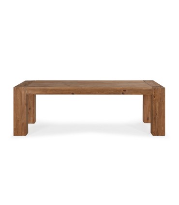 Mesa de Comedor de Madera de Pino Recuperado Leoncio