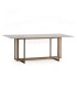 Mesa de Comedor de Cristal y Metal Jonai