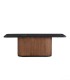 Mesa de Comedor de Mármol Negro y Madera de Olmo Lysandro