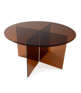 Mesa de Comedor Redonda de Vidrio Templado Eryndor