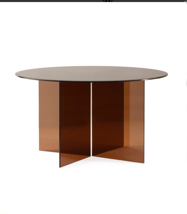 Mesa de Comedor Redonda de Vidrio Templado Eryndor