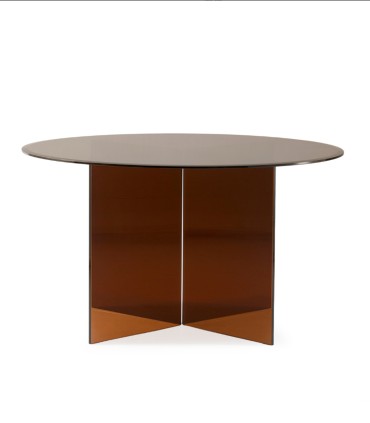 Mesa de Comedor Redonda de Vidrio Templado Eryndor