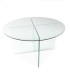 Mesa de Comedor Redonda de Vidrio Templado Eryndor