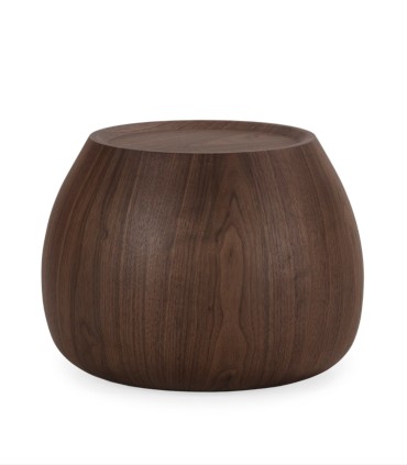 Mesa de Centro Redonda en Chapa de Nogal Orvessa de Ambar Muebles