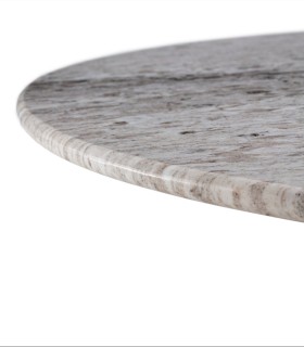 Mesa de Comedor Redonda de Madera y Mármol Lexus