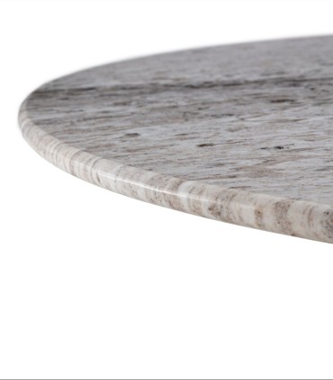 Mesa de Comedor Redonda de Madera y Mármol Lexus
