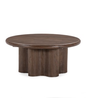 Mesa de Centro Redonda de Chapa de Álamo Zoilan