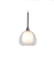 Lámpara Colgante 1 Luz E14 Cromada con Cristal Opal Luxury
