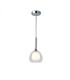 Lámpara Colgante 1 Luz E14 Cromada con Cristal Opal Luxury, color transparente