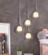 Lámpara Colgante 1 Luz E14 Cromada con Cristal Opal Luxury, ambiente color transparente
