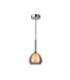 Lámpara Colgante 1 Luz E14 Cromada con Cristal Opal Luxury, color fume