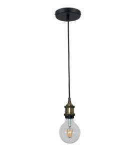 Lámpara Colgante Negra 12 cm E27 Eudoxia