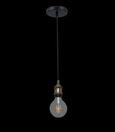 Lámpara Colgante Negra 12 cm E27 Eudoxia