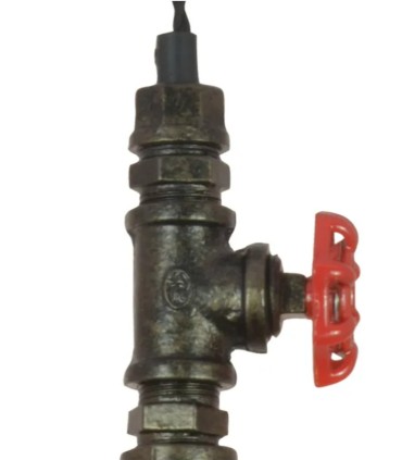 Lámpara de Techo Industrial de Acero Envejecido con Cable Trenzado Wass