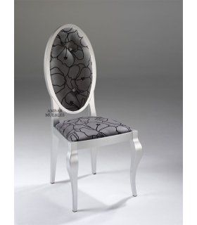 Silla Capitoné acabado en plata