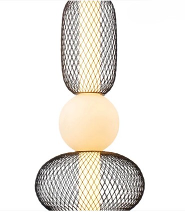 Lámpara Colgante LED Industrial Moderna Negra y Oro Rosa Regulable Noirea