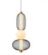 Lámpara Colgante LED Industrial Moderna Negra y Oro Rosa Regulable Noirea